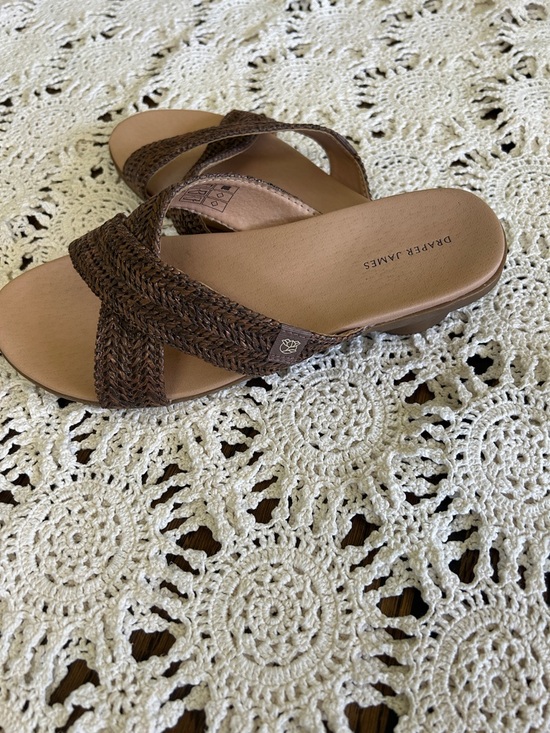 Draper James Shoes - Draper James Brown Braided Slide Sandals - Women's Slip-On Size 9